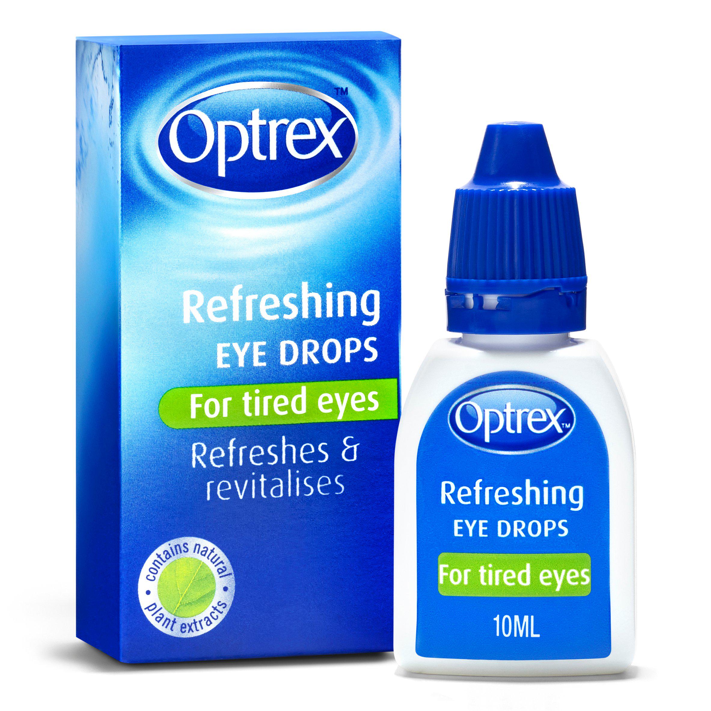 Optrex Refreshing Eye Drops for Tired Eyes 10ml eye & contact lens care Sainsburys   