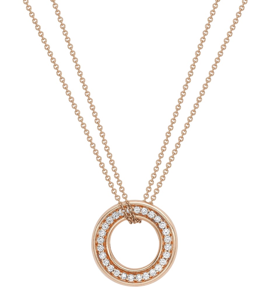 Boodles rose gold diamond medium pendant, UK version