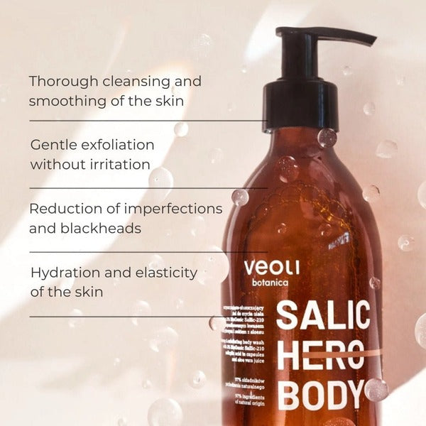 Veoli Botanica Salic Hero exfoliating body wash 280ml (British brand)