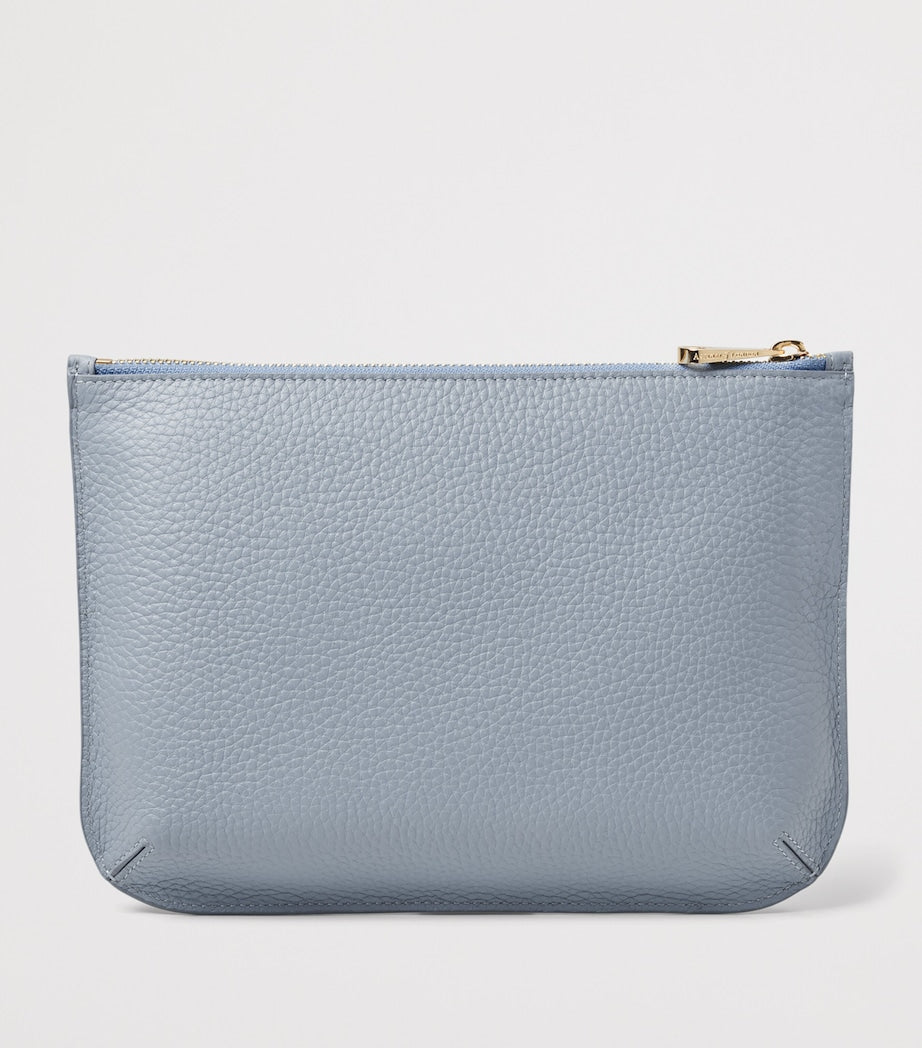 Aspinal of London large leather Ella pouch, imported from the UK