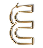 Miu Miu logo single earring brass cut-out letter - British product