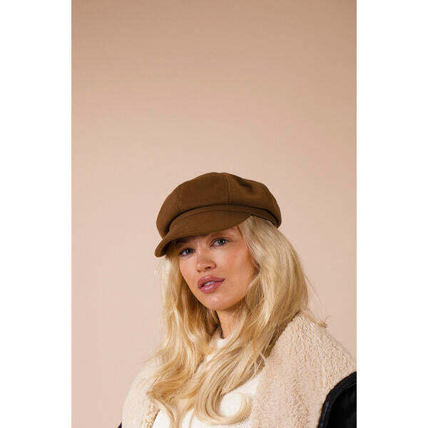 SVNX baker boy hat brown 55-59cm adjustable, UK version