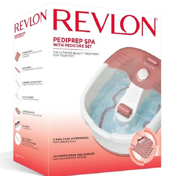 Revlon Pediprep foot spa with pedicure set (British brand)