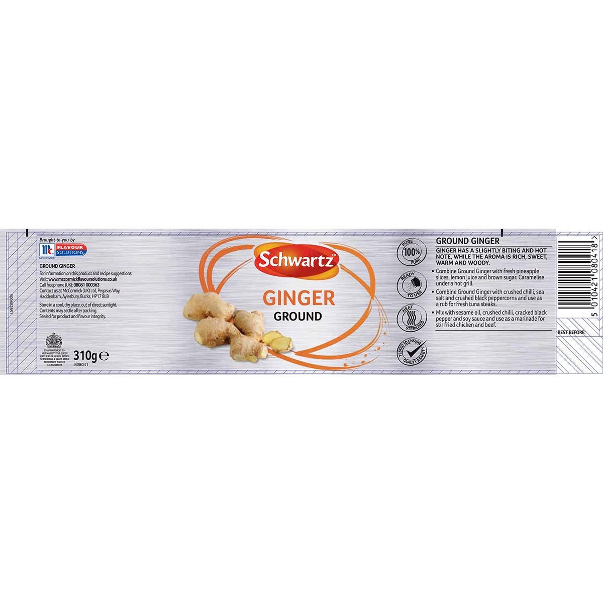 Schwartz Ground Ginger, 310g GOODS Costco UK