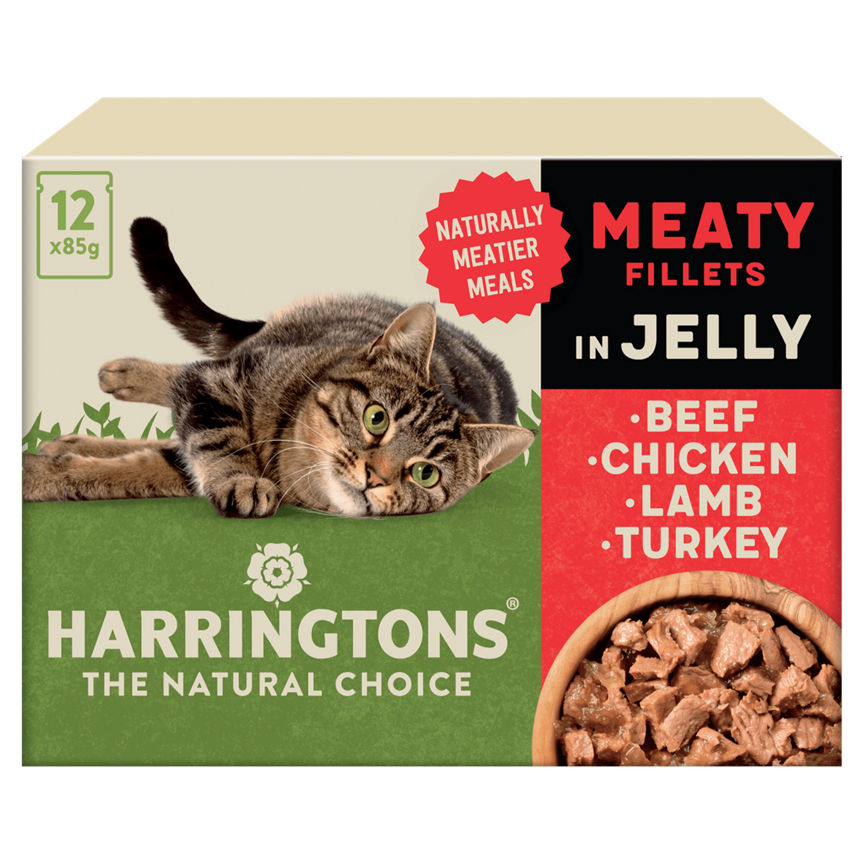 Harringtons Meaty in Jelly Wet Adult Cat Food Multipack Cat Food & Accessories ASDA   