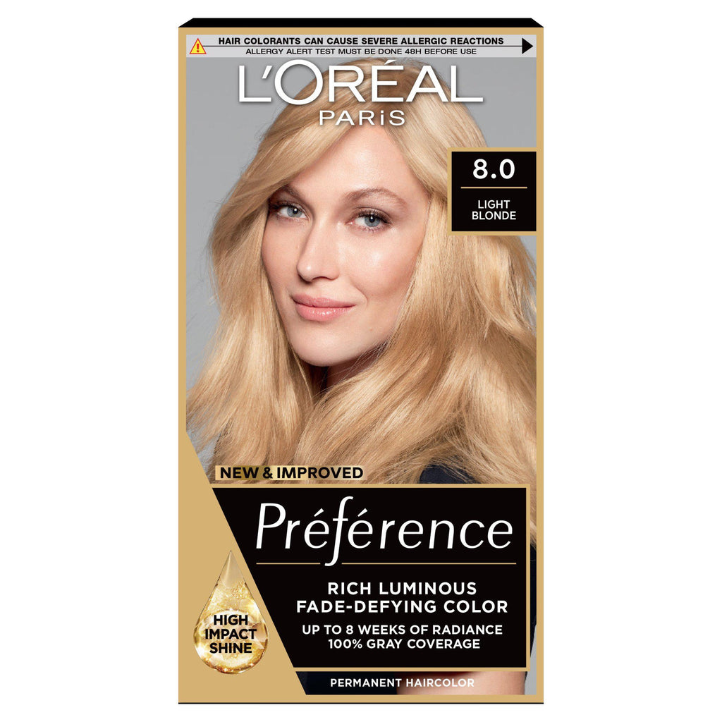 L'Oreal Paris Preference Permanent Hair Dye California Light Blonde 8