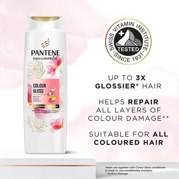Pantene shampoo Pro-V Miracles Colour Gloss 400ml, imported from the UK