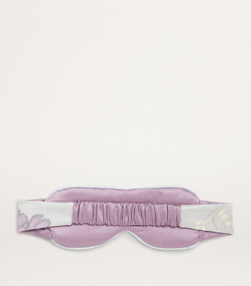 Daniel Hanson silk floral jacquard eye mask - British product