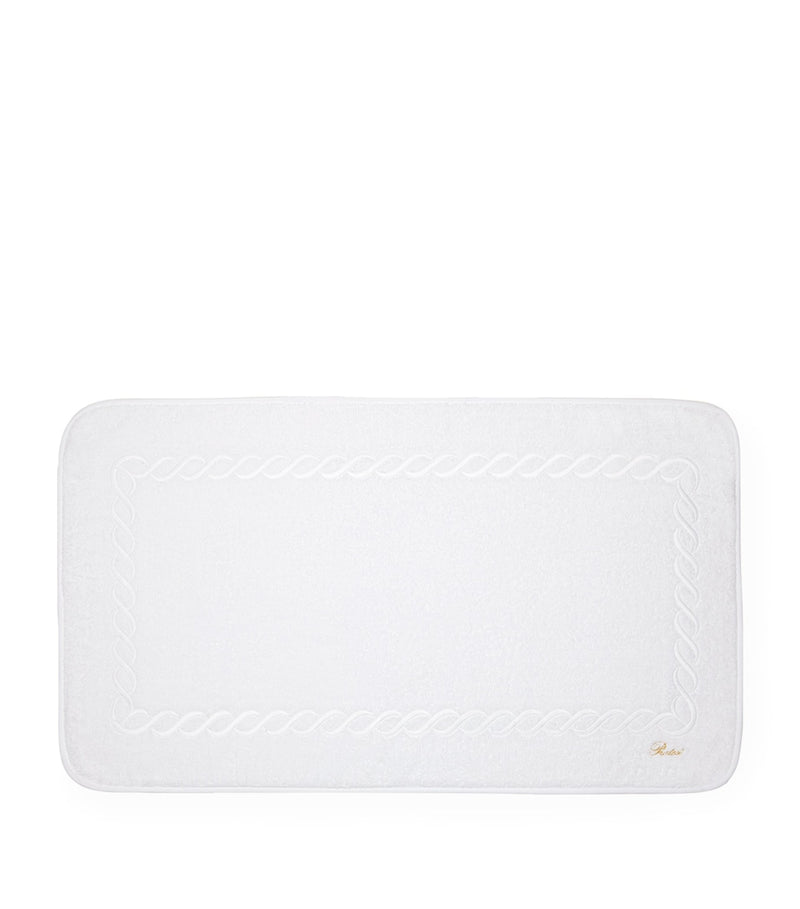 Pratesi Cotton Treccia bath mat 50cm x 90cm, imported from the UK