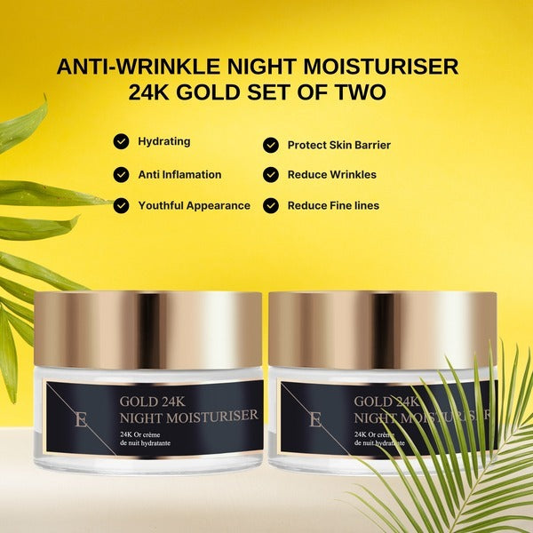 ErthSkin anti-wrinkle night cream 24K Gold x 2 - British product