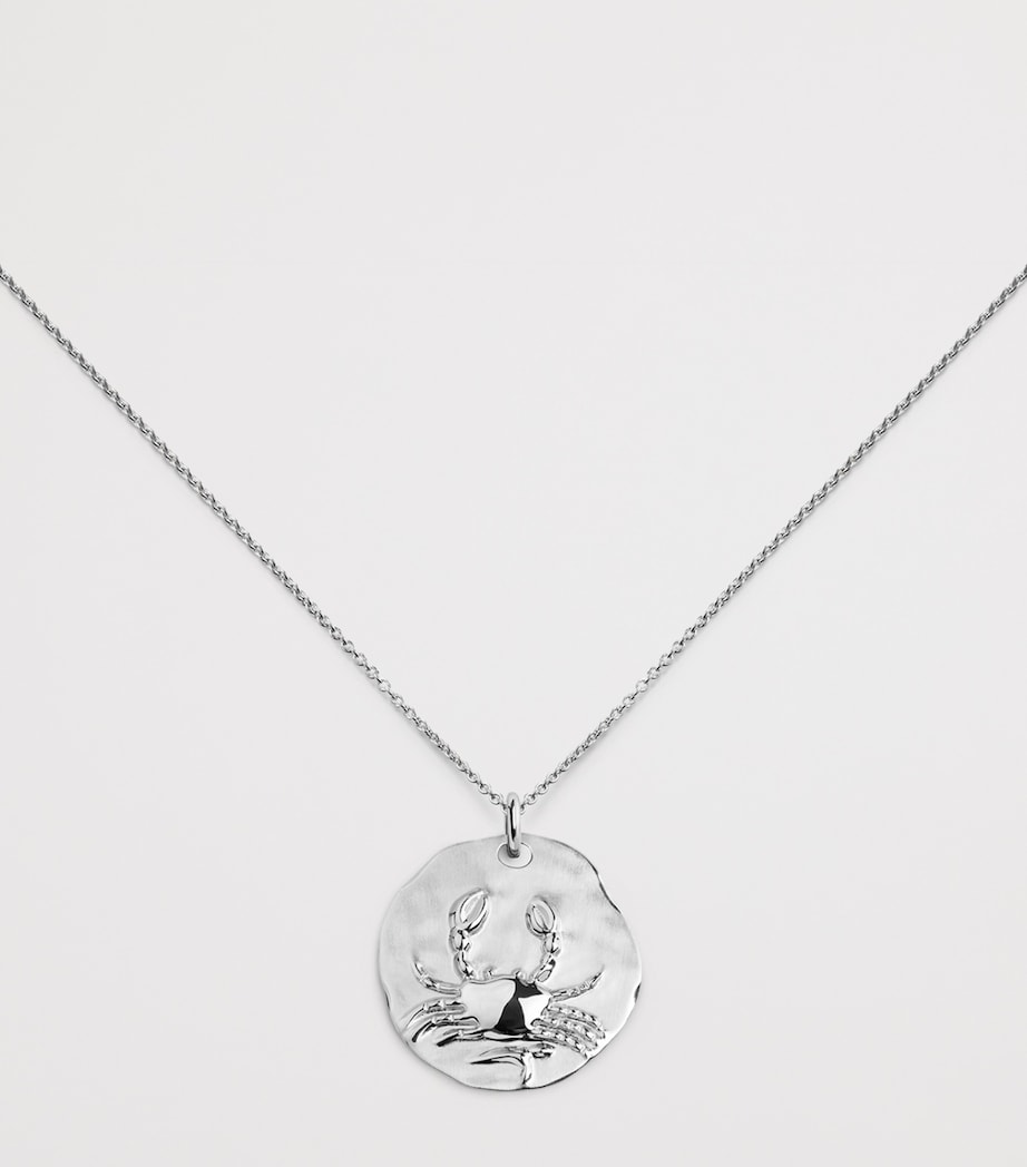 Monica Vinader sterling silver Cancer zodiac necklace - British product