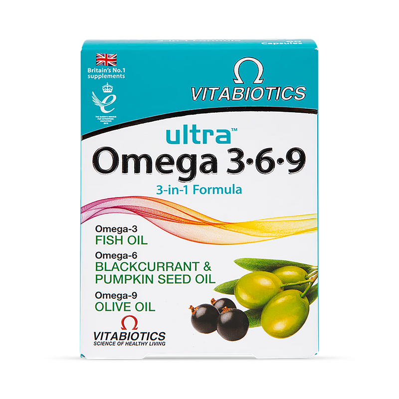 Vitabiotics Omega 369 Formula supplement 60 capsules, imported from the UK