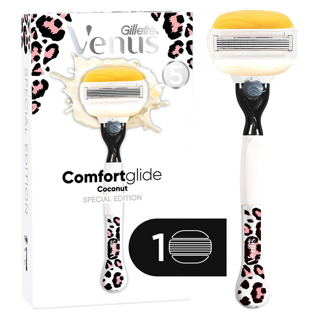 Venus Comfortglide Coconut Plus Olay Special Edition Leopard Razor