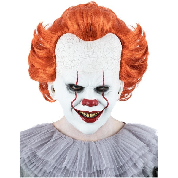 Smiffys Pennywise mask full head latex IT Chapter 2, imported from the UK