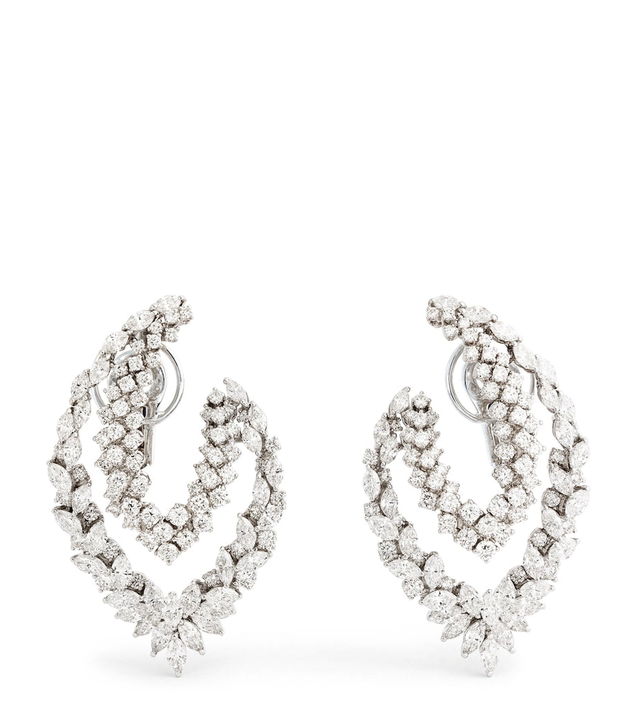 Yeprem Whisper white gold diamond earrings, UK version