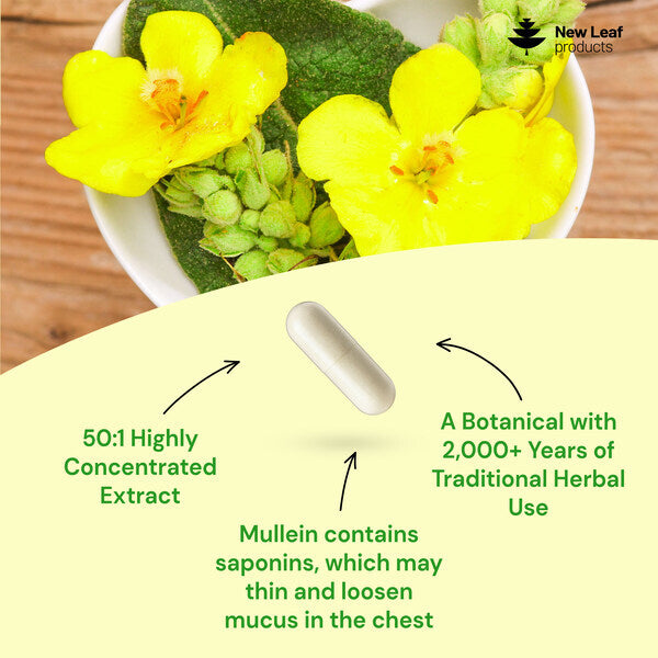 New Leaf Mullein Leaf Capsules 120 - British product