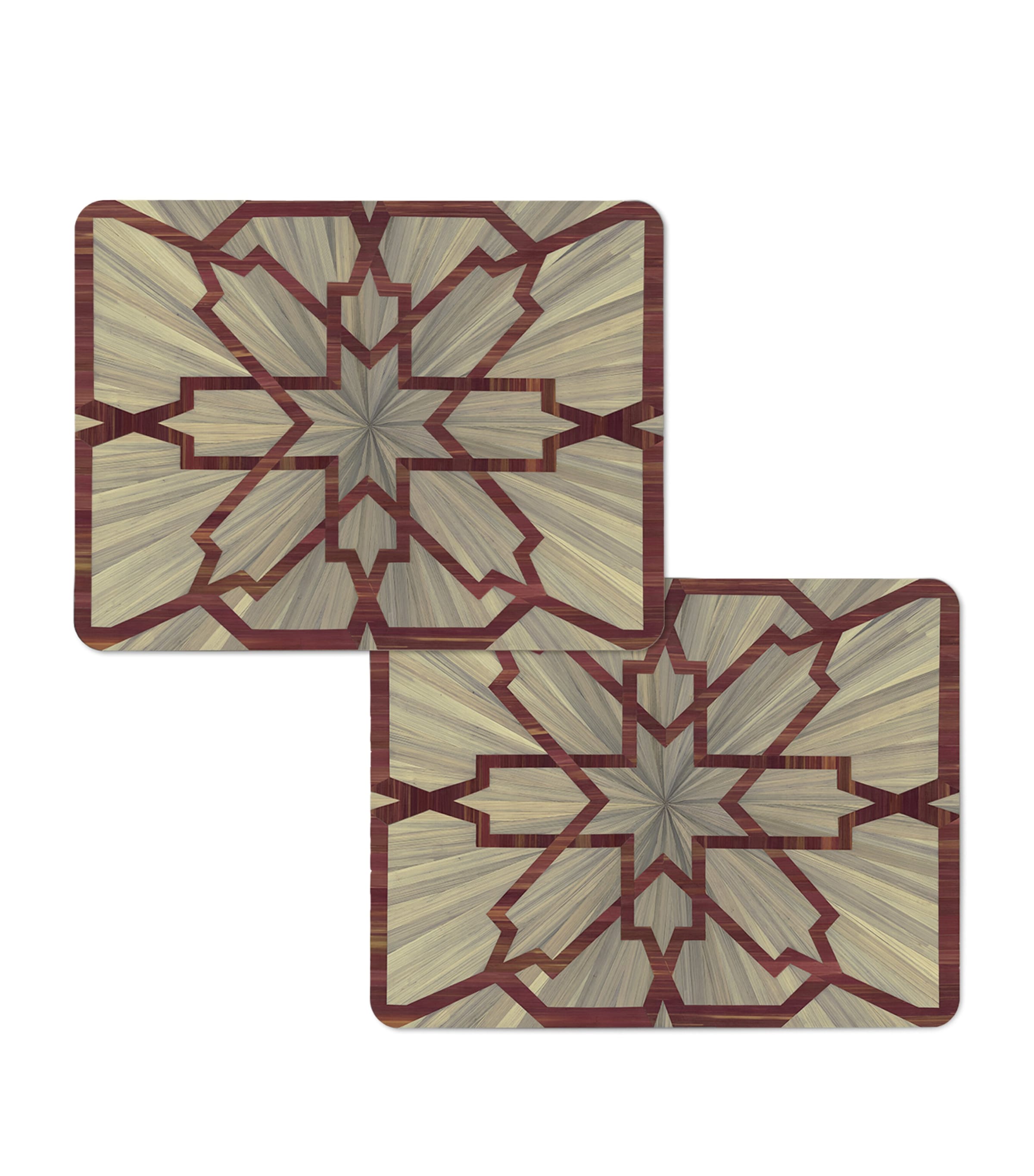 Set of 2 Hestia rectangular placemats with Arabesque design, UK version
