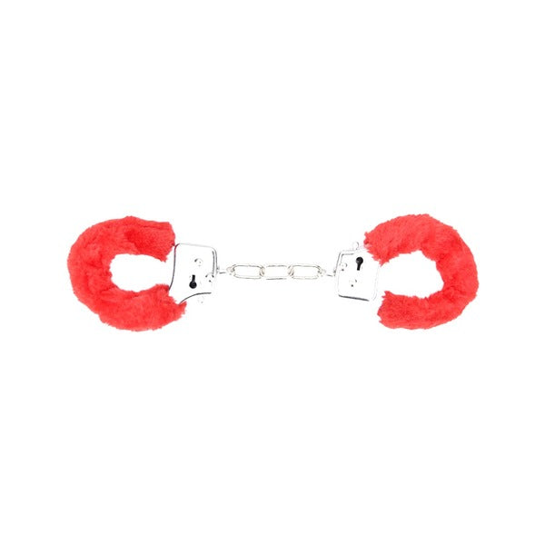Bound to Play furry handcuffs red 11 inches, imported from the UK