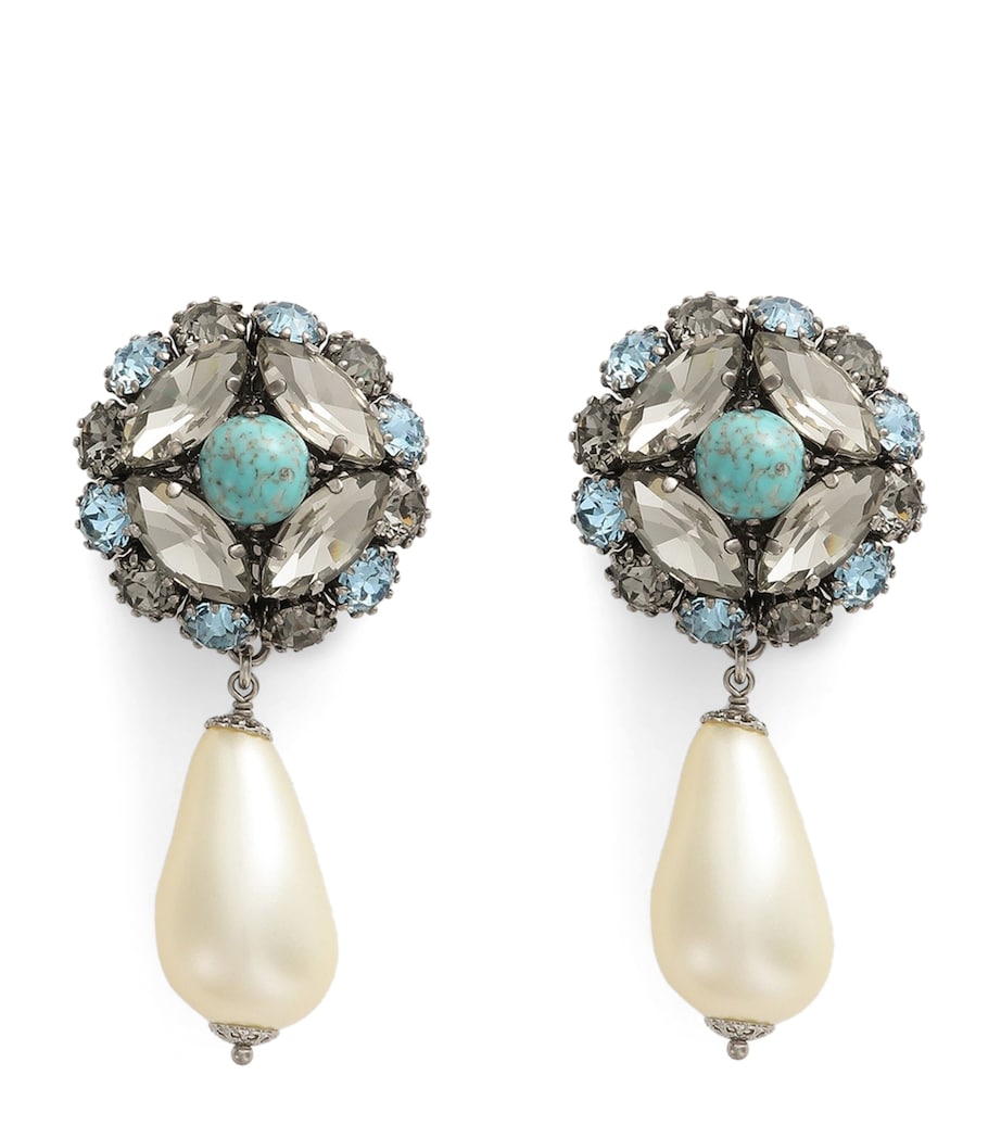 Dolce&Gabbana embellished clip-on earrings - British product