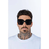 SVNX Bold Square Sunglasses in Black, imported from the UK