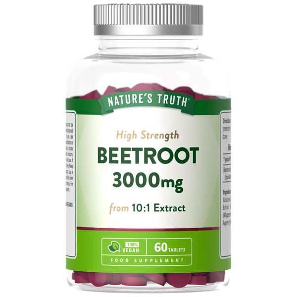 Nature's Truth Beetroot Extract 3000mg 60 Tablets, imported from the UK