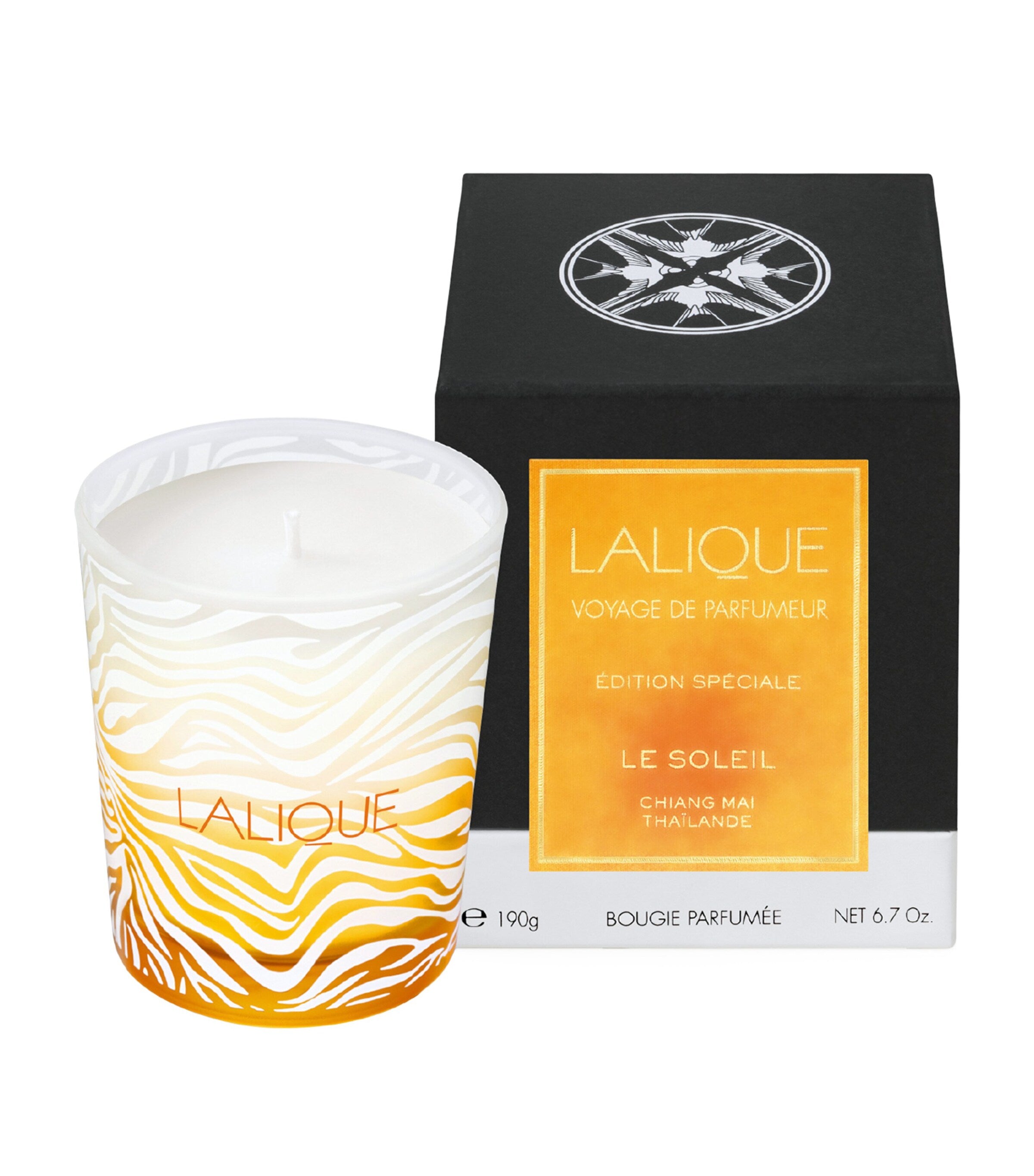 Lalique Le Soleil Chiang Mai Thailande candle 190g, UK version