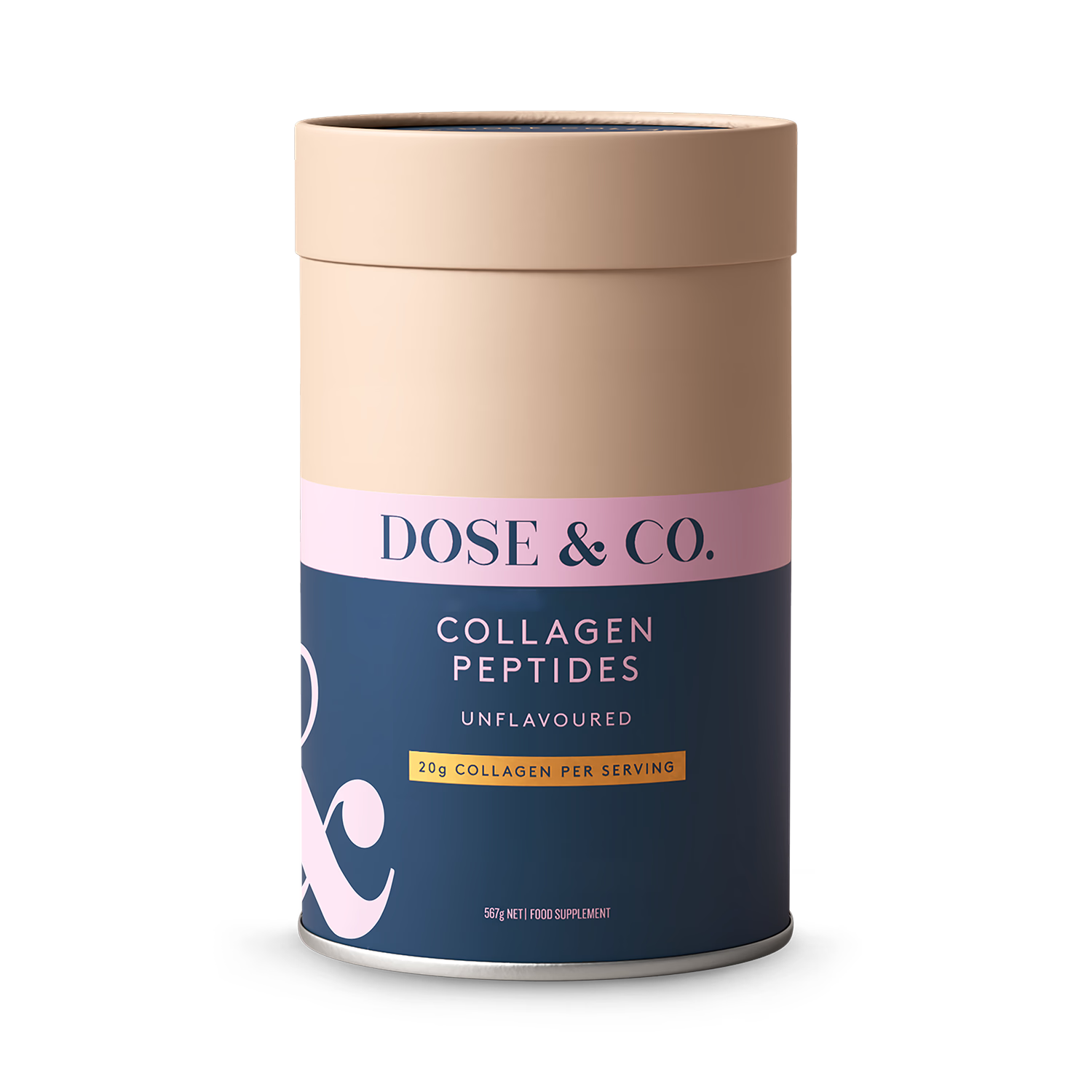 Dose & Co collagen peptide powder unflavoured 567g - British product