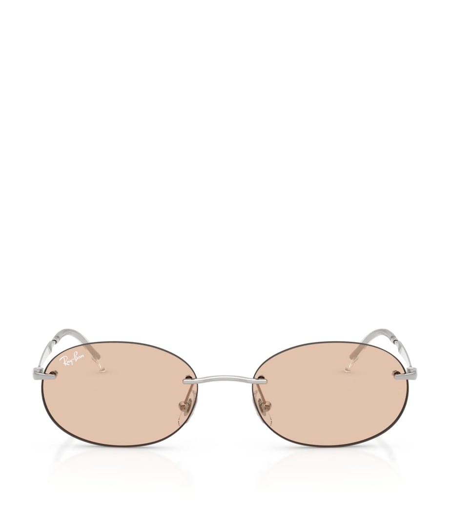 Ray-Ban RB3767 Metal Oval Sunglasses, UK version