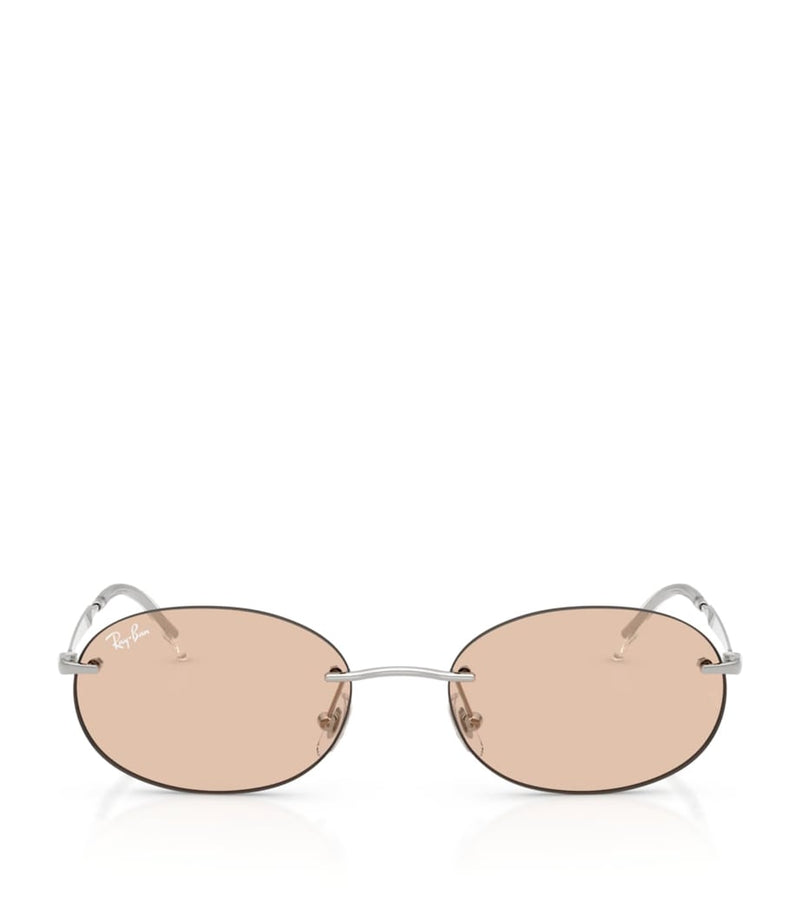 Ray-Ban RB3767 Metal Oval Sunglasses, UK version
