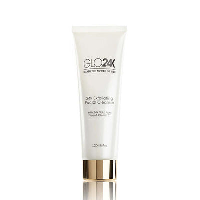 Superdrug GLO24K 24k Gold Exfoliating Facial Cleanser- Buy online at McGrocer