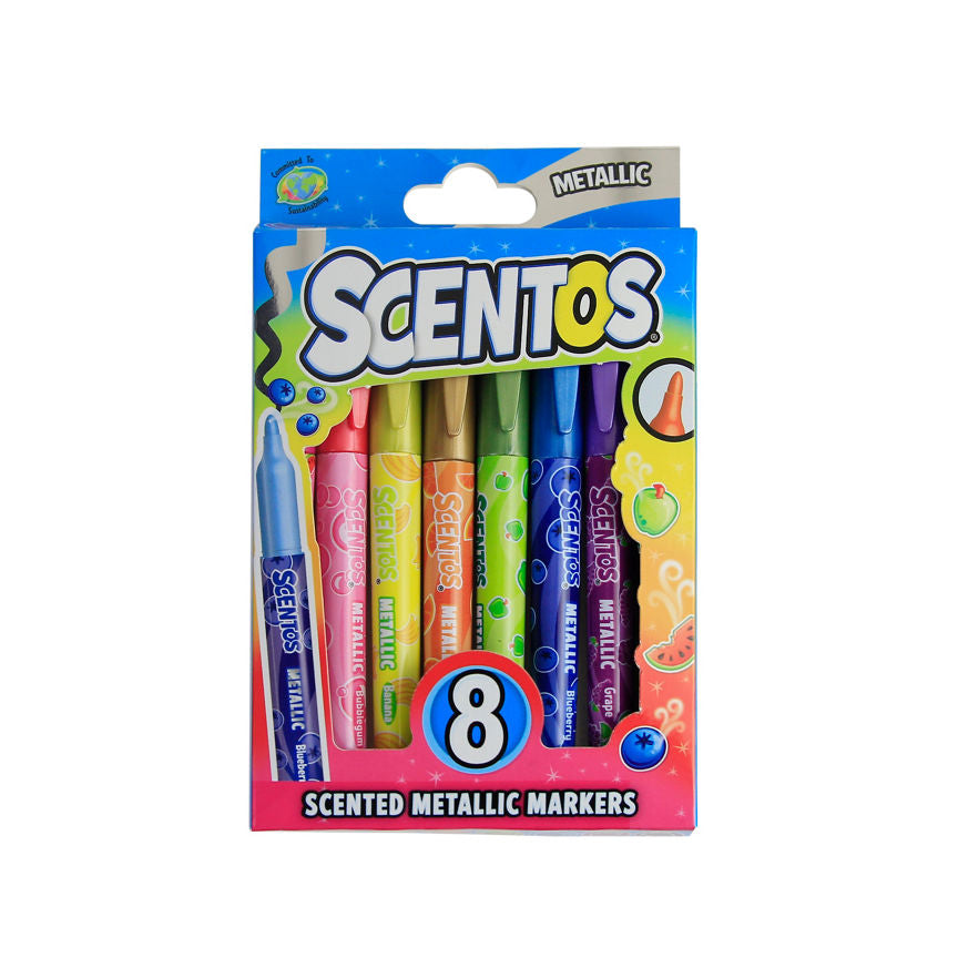 Scentos Scented Metallic Markers Office Supplies ASDA   