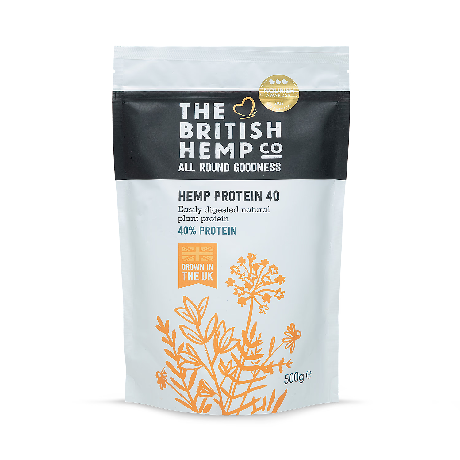 British Hemp Co hemp protein powder 40% 500g - British product