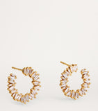 Suzanne Kalan yellow gold diamond hoop earrings, UK version