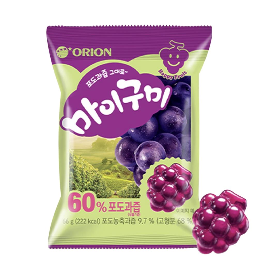 Orion O'Jelly soft gummy candy in grape flavour - British product