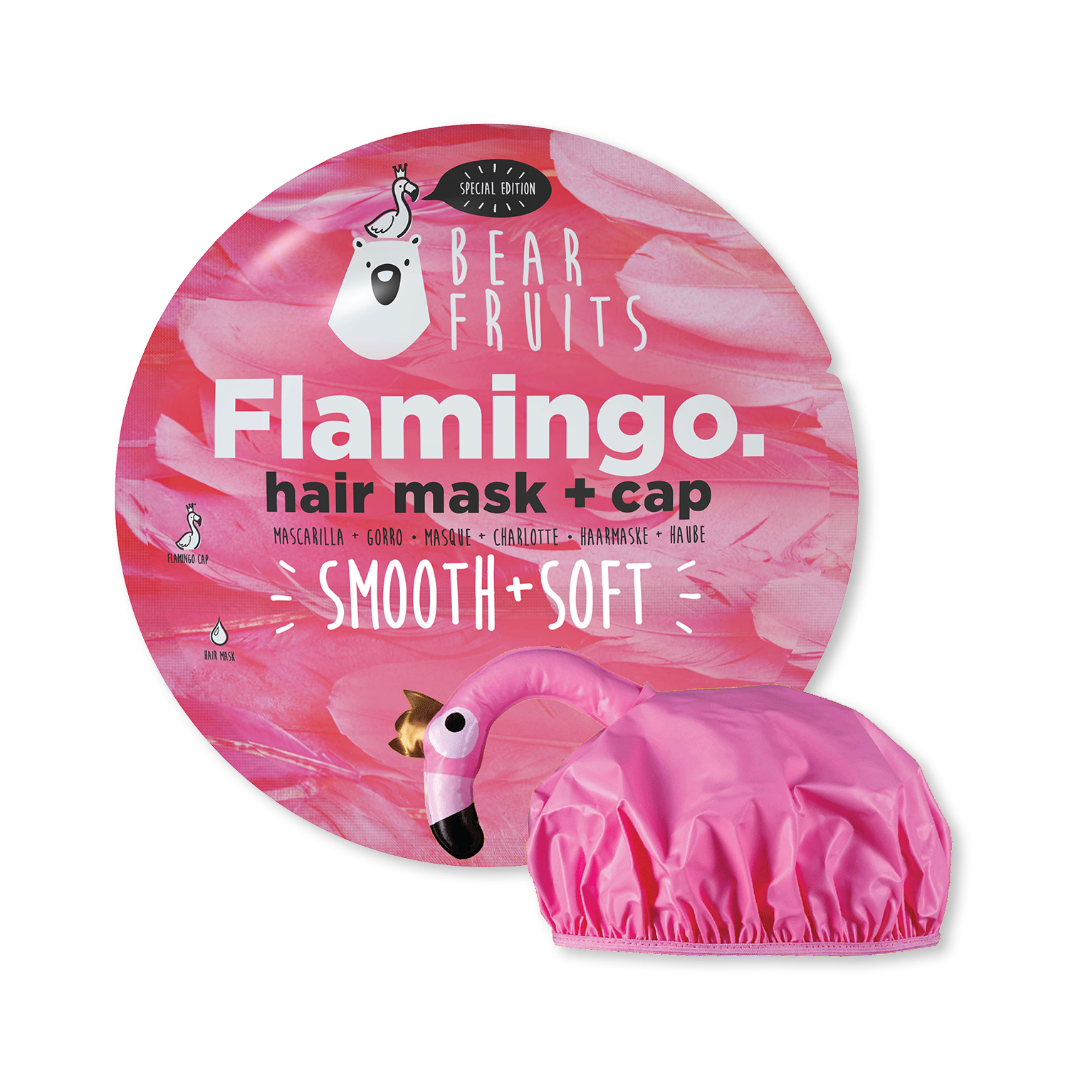 Bear Fruits Flamingo Smooth Soft hair mask, imported from the UK