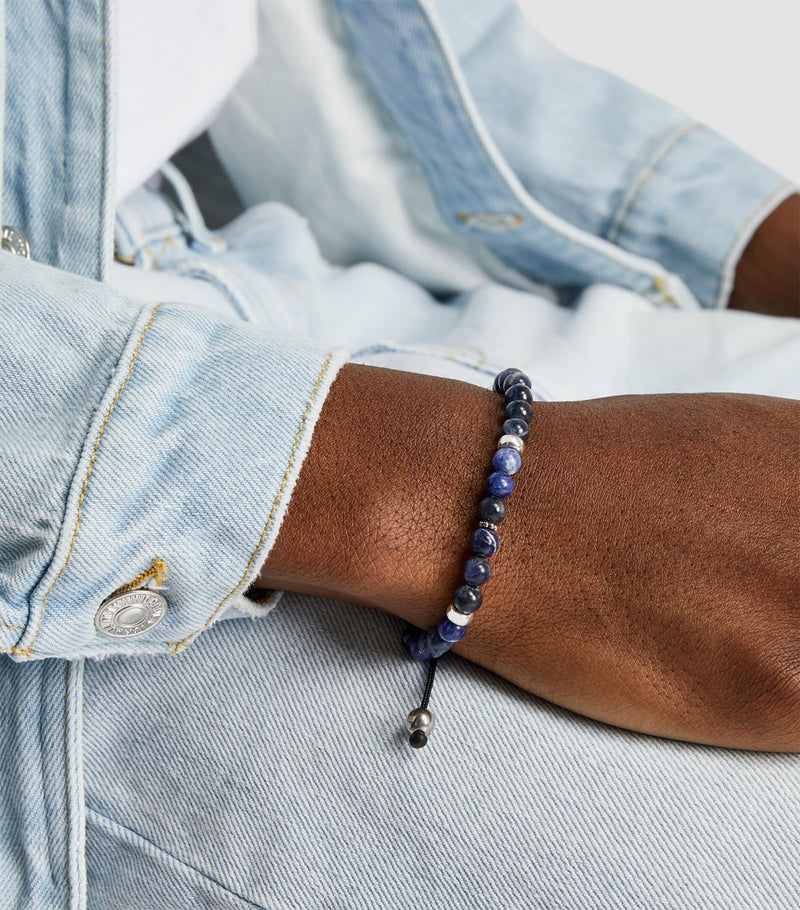 Nialaya dumortierite beaded bracelet (British brand)
