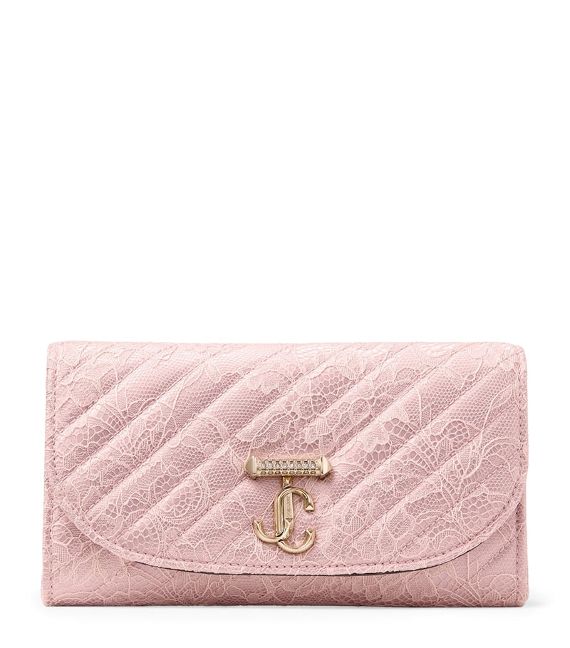 Jimmy Choo Curve chain wallet metallic leather H4cm W19cm, imported from the UK