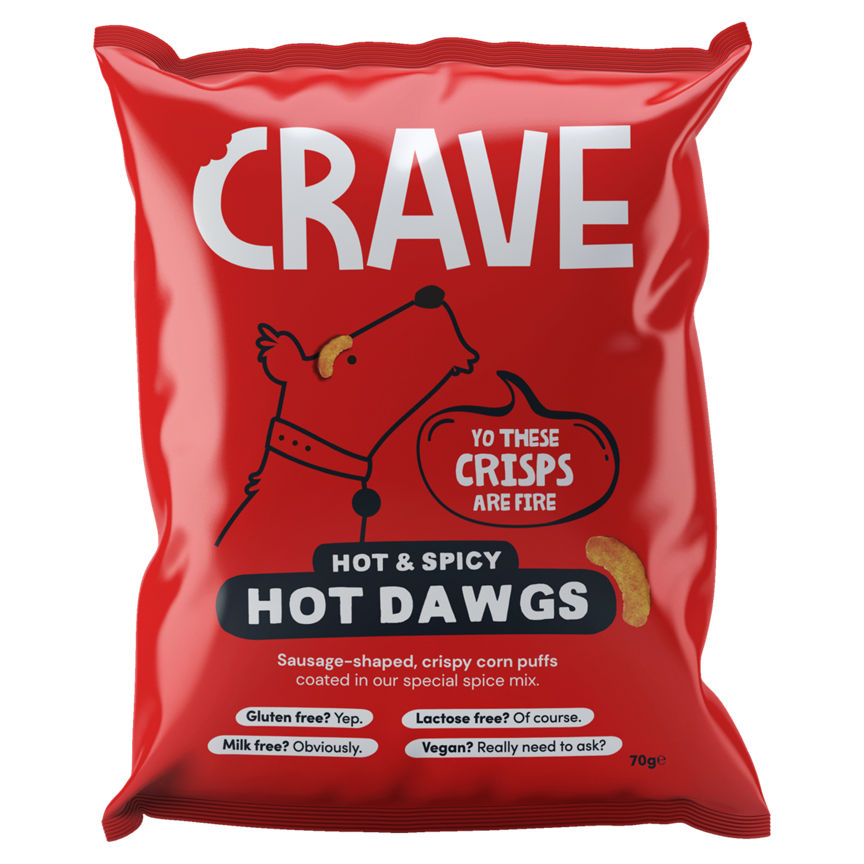 Crave Flamin' Hot Wots'Inits 70g GOODS ASDA   