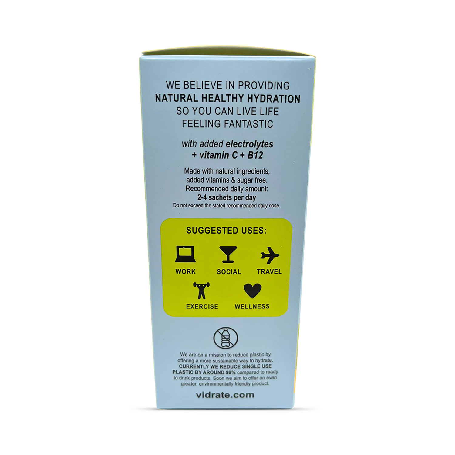 Vidrate Lemon Lime & Mint hydration sachets 12 pack (British brand)