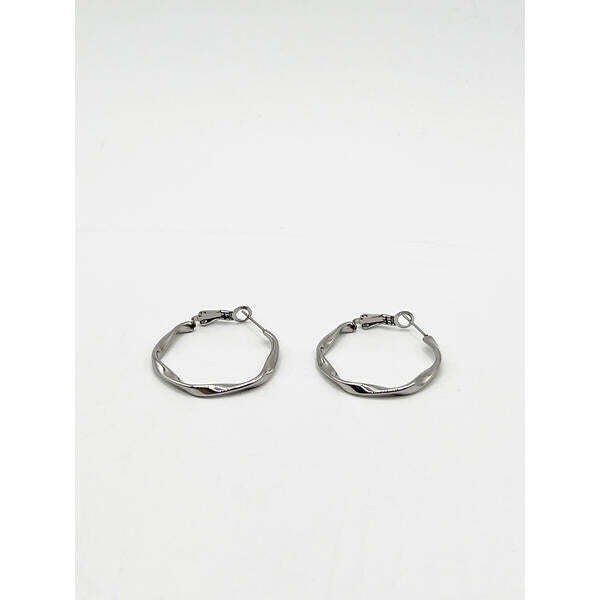 SVNX twisted hoop earrings in silver - British product