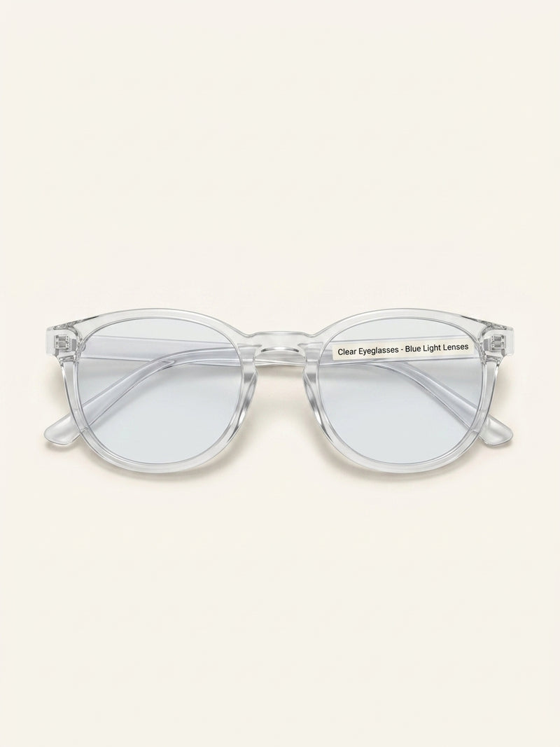 Burberry men's oval sunglasses clear grey pale blue - British product