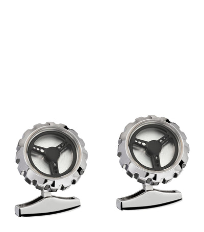 Harrods Chopard Racing Steering Wheel Stainless Steel Cufflinks for Men- Buy online at McGrocer