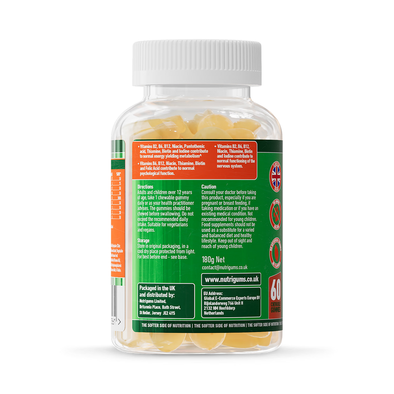 Nutrigums Vitamin B Complex gummies 60-count, UK version