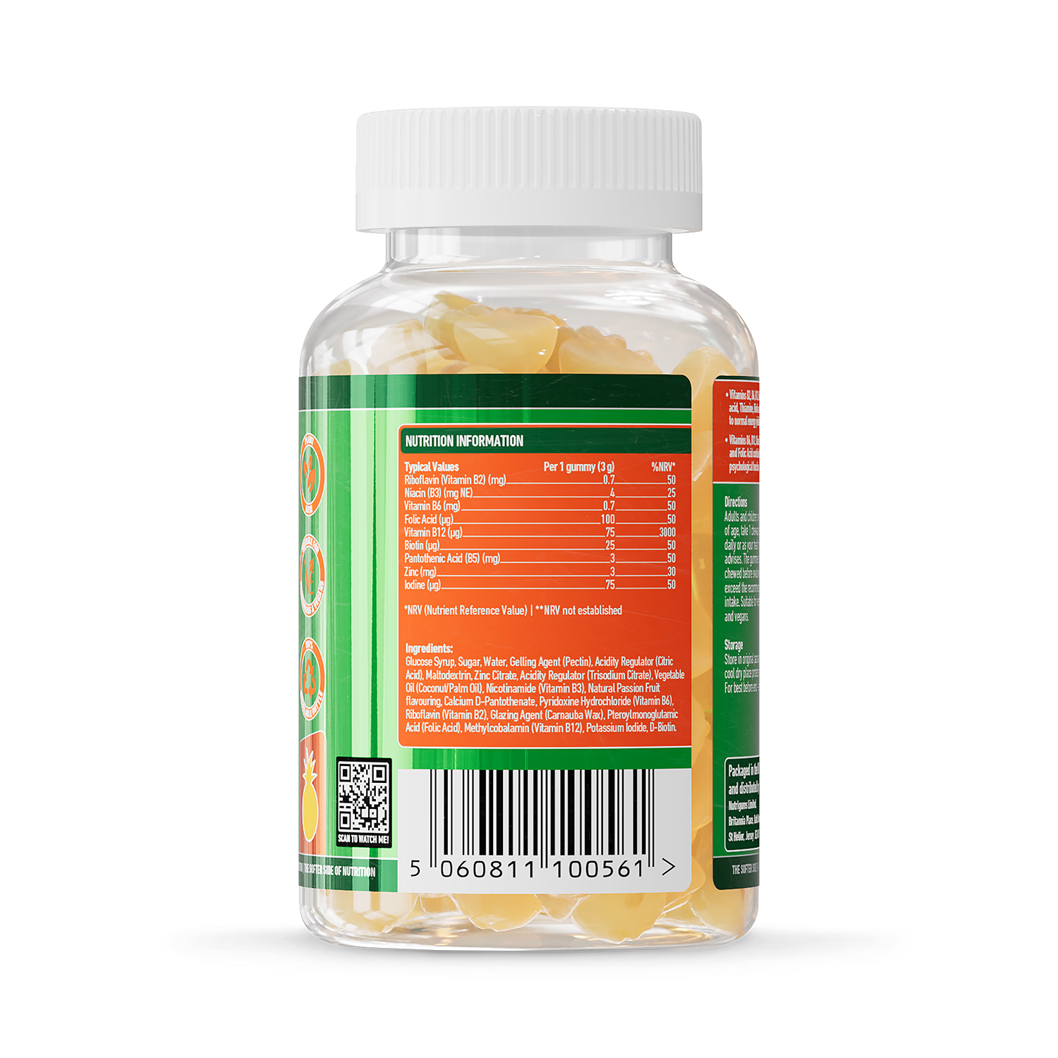 Nutrigums Vitamin B Complex gummies 60-count, UK version