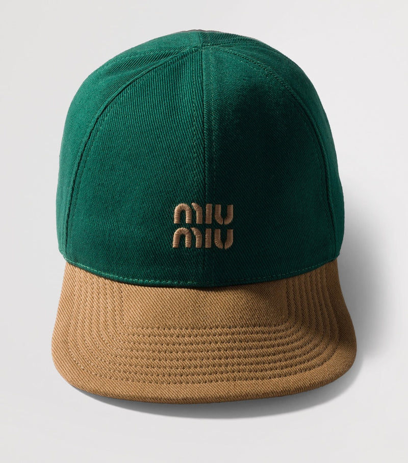 Miu Miu drill baseball cap (British brand)