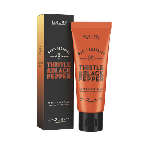 Scottish Fine Soaps Thistle & Black Pepper Aftershave Balm 75ml (British brand)