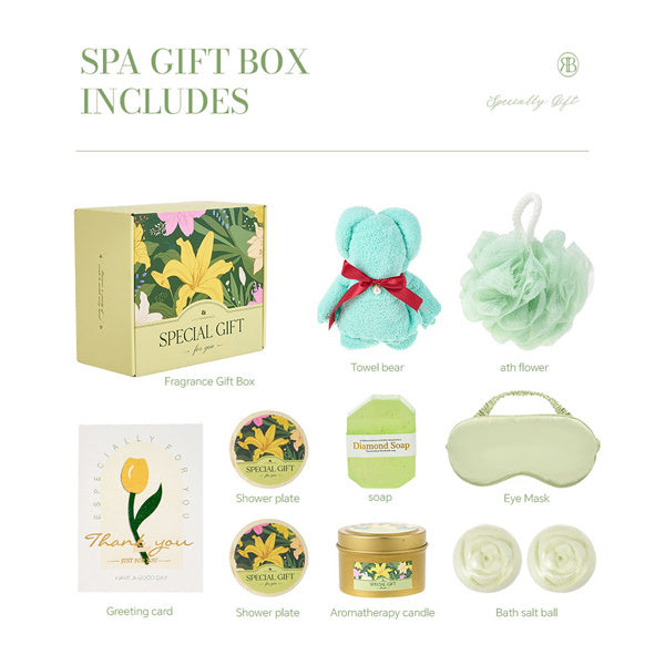Livingandhome lily-scented spa bath gift set (British brand)