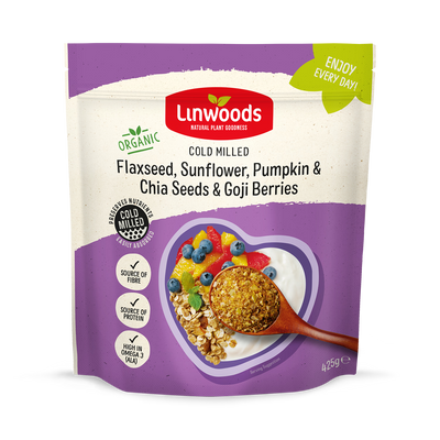 Holland & Barrett Linwoods Milled Flaxseed Sunflower Pumpkin & Chia Seeds With Goji Berries 425g- Buy online at McGrocer
