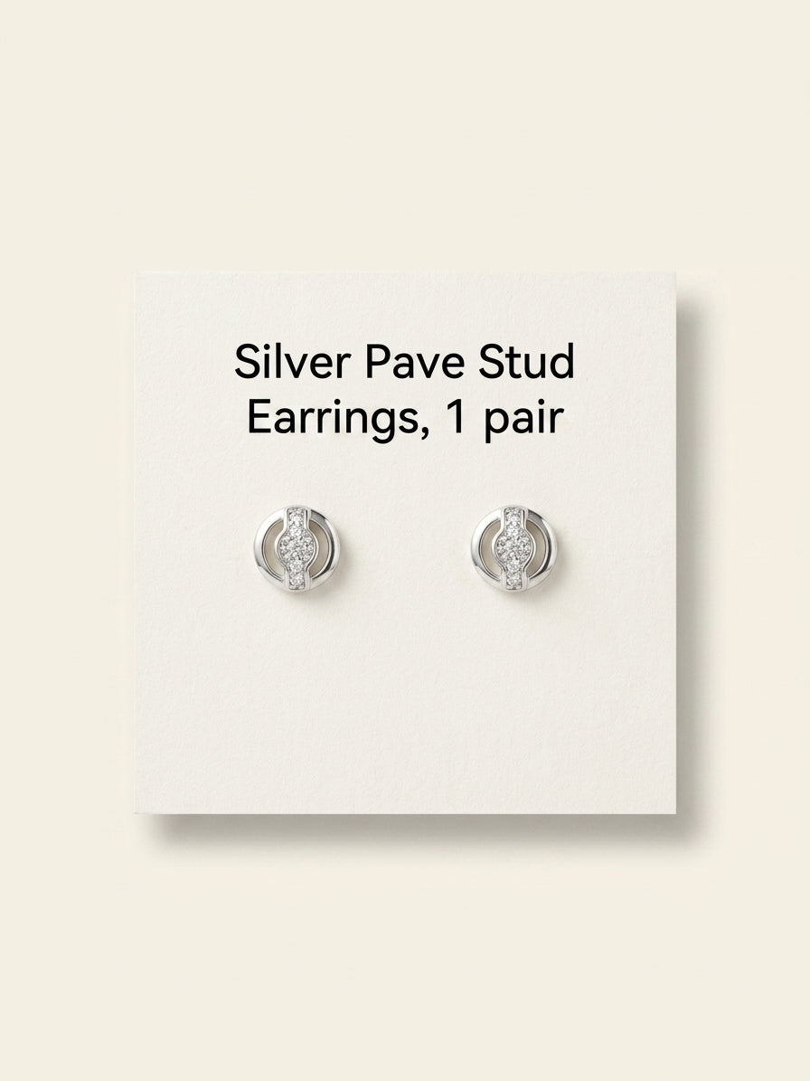 Vivienne Westwood Orb earrings platinum-plated brass cubic zirconia, imported from the UK