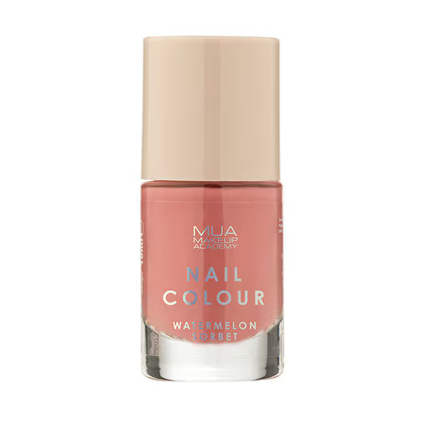 MUA nail polish in Watermelon Sorbet shade, imported from the UK